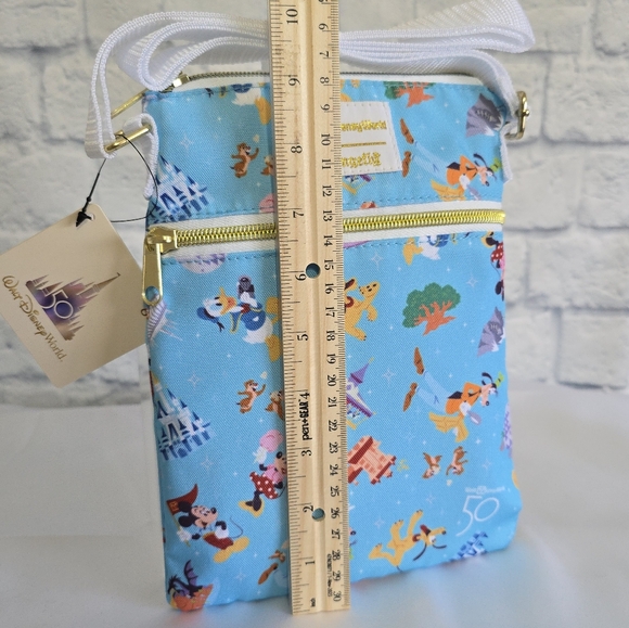 Loungefly Disney World 50th Anniversary Mickey Minnie Mouse Crossbody Bag New - Picture 15 of 16